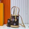693061b4f09edb6de4c5080d M81489 Lv Longshang Village Cherry Blossom Upgrade Nano Bucket Bag from Match Collection