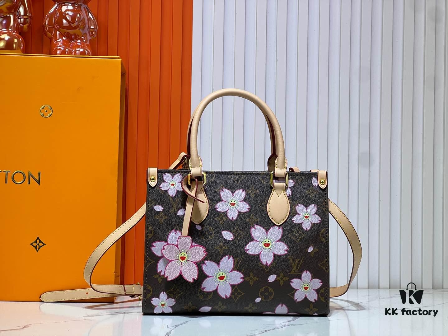 693061b5f09edb6de4c5080e M45659 M13668!🔥Lv & Murakami Panda Cherry Blossom 🌸 OnTheGo Small Model New Version