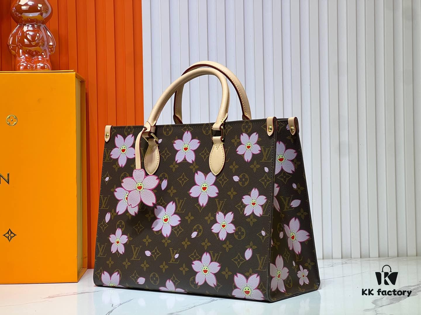 693061baf09edb6de4c50819 M45039 M13668!🔥Lv & Murakami Cherry Blossom 🌸 OnTheGo New Version Legendary ONTHEGO Tote Bag