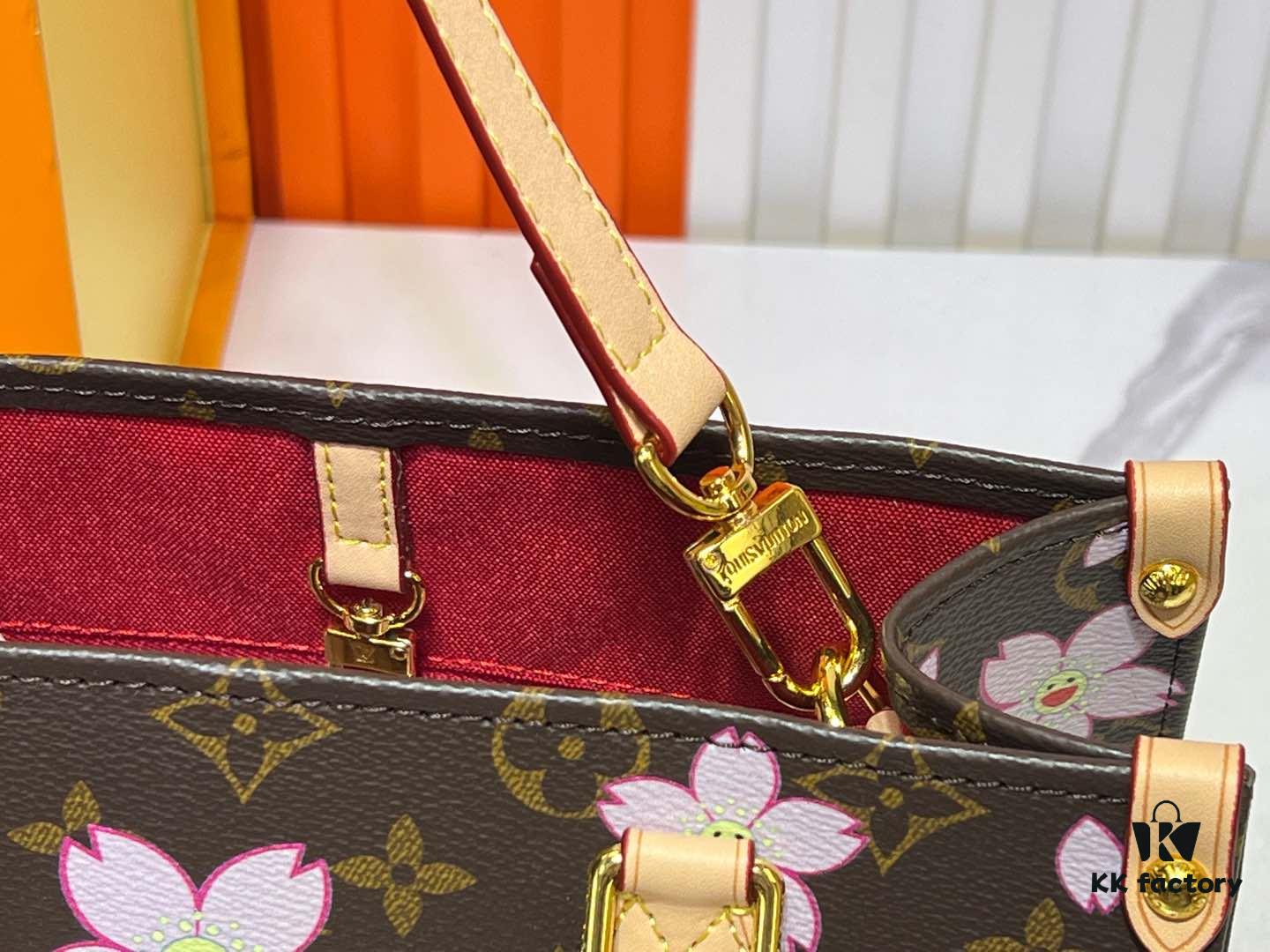 693061bdf09edb6de4c50824 M45659 M13668!🔥Lv & Murakami Panda Cherry Blossom 🌸 OnTheGo Small Model New Version