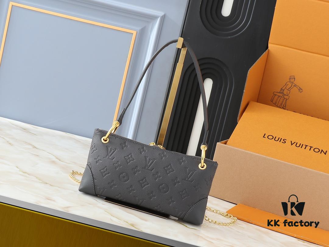 693061cdf09edb6de4c50849 Upgraded Original 🔥Chain Strap🔥 M12174 Pochette Sèvres from LV Ski Collection, Ready to Shine in 'Glittering' Gunmetal Tone