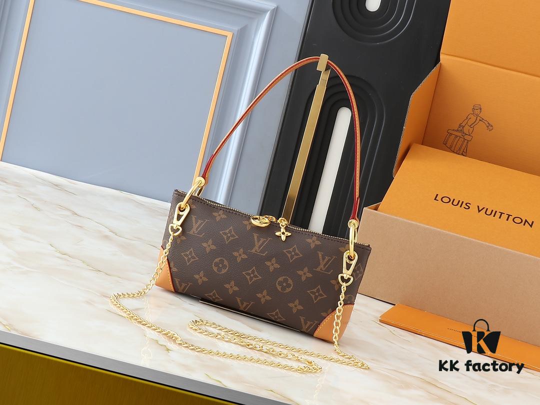 693061e1f09edb6de4c5087d Upgraded Original 🔥Chain Strap🔥 M12174 Pochette Sèvres from LV Ski Collection, Ready to Shine in 'Glittering' Gunmetal Tone