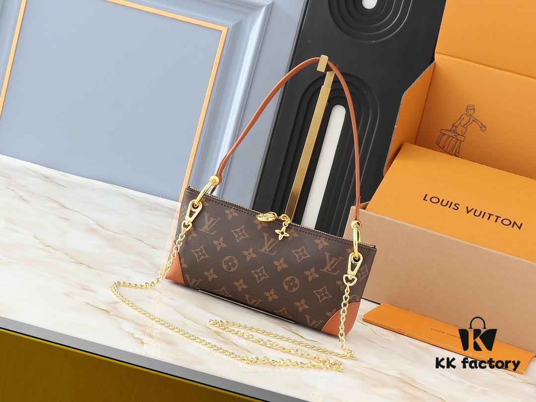 693061f0f09edb6de4c508a2 Upgrade Original 🔥Chain Strap🔥 M12174 Pochette Sèvres from LV Ski Collection, Ready to Shine in 'Glittering' Gunmetal Tone