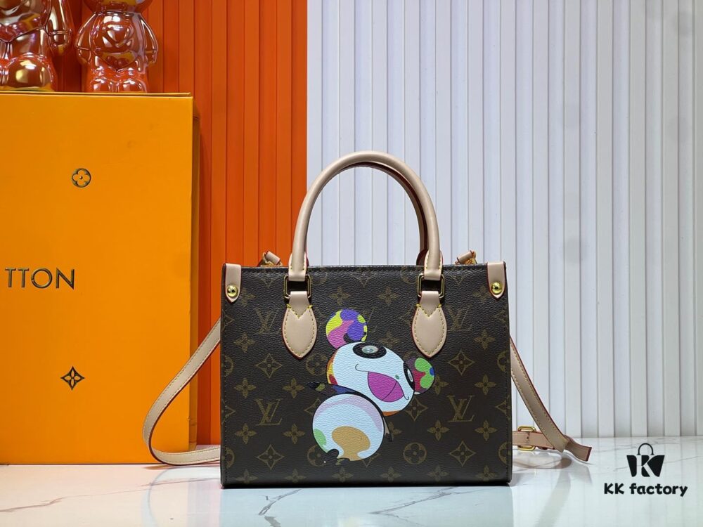 M45659 M13668!🔥Lv & Murakami Takashi 🐼 Panda Print OnTheGo PM New Version