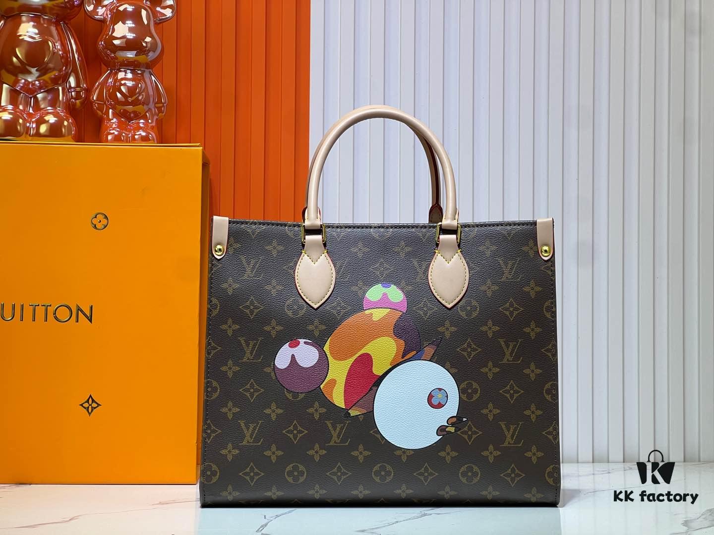 6930622af09edb6de4c5092b M45039 M13668!🔥Lv & Murakami 🐼 Panda Print OnTheGo New Version Legendary ONTHEGO Tote Bag