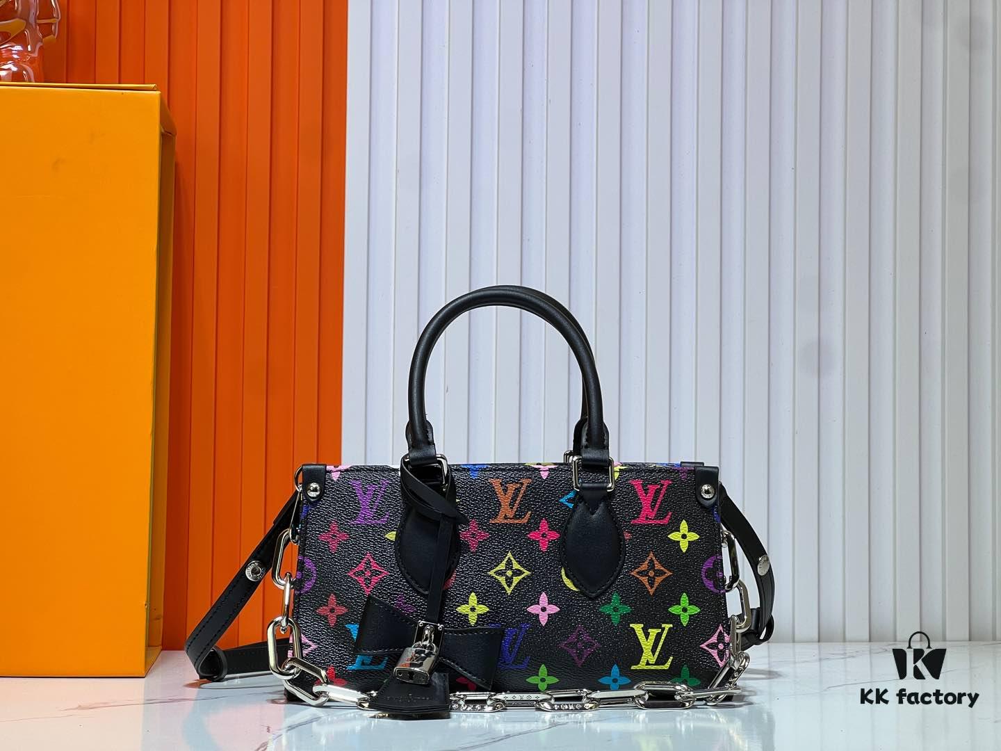 6930622ff09edb6de4c50939 M12683 Sac Plat 24H Bag in Vibrant Monogram Heritage Canvas