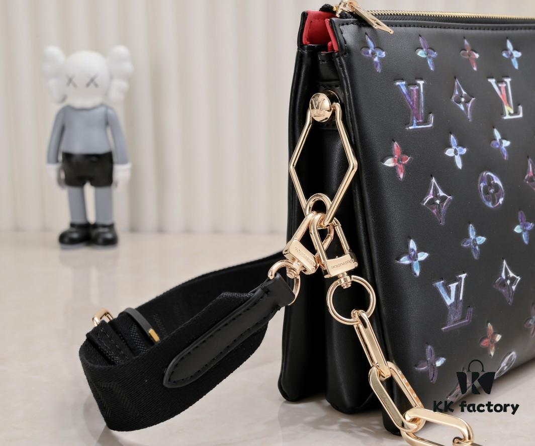 69306248f09edb6de4c5096a Exclusive Real Shot - Upgraded Version‼️ M21353 Printed 57790 This Model Coussin Small Bag Features Monogram Embossed Lambskin with Floral Pattern Ingeniously Integrated into the LV Letters and Monogram Flowers