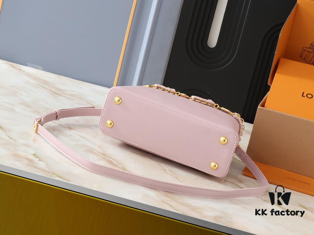 69306282f09edb6de4c509f1 Upgraded Original M23949 M23950 M24471 M23951 Capucines BB Bag with Elegant Lovelock Chain