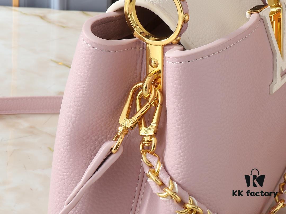 69306285f09edb6de4c509f4 Upgraded Original M23949 M23950 M24471 M23951 Capucines BB Bag with Elegant Lovelock Chain