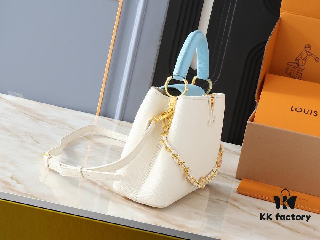 6930628df09edb6de4c50a0b Upgraded Original M23949 M23950 M24471 M23951 Capucines BB Bag with Lovelock Chain