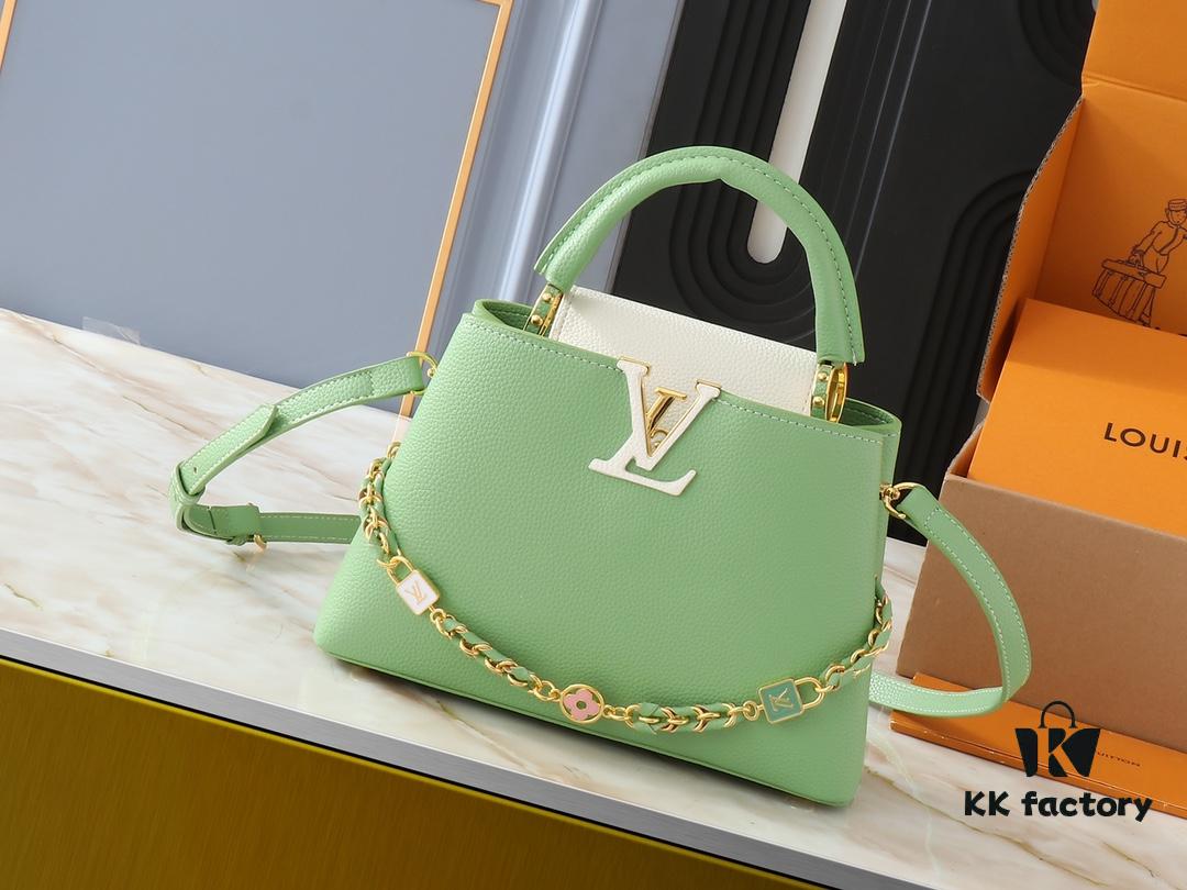 69306296f09edb6de4c50a24 Upgraded Original M23949 M23950 M24471 M23951 Capucines BB Handbag with Elegant Lovelock Chain