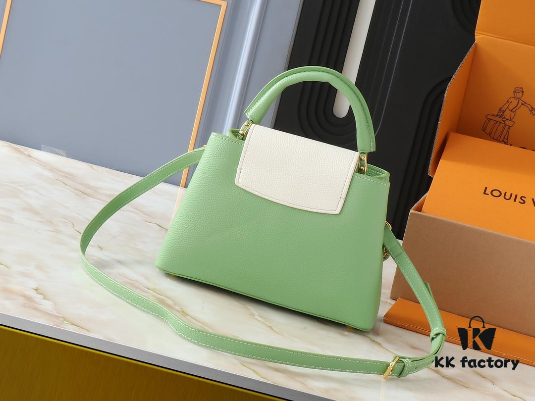 69306296f09edb6de4c50a25 Upgraded Original M23949 M23950 M24471 M23951 Capucines BB Handbag with Elegant Lovelock Chain