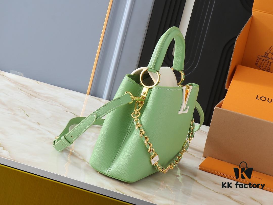 69306297f09edb6de4c50a29 Upgraded Original M23949 M23950 M24471 M23951 Capucines BB Handbag with Elegant Lovelock Chain