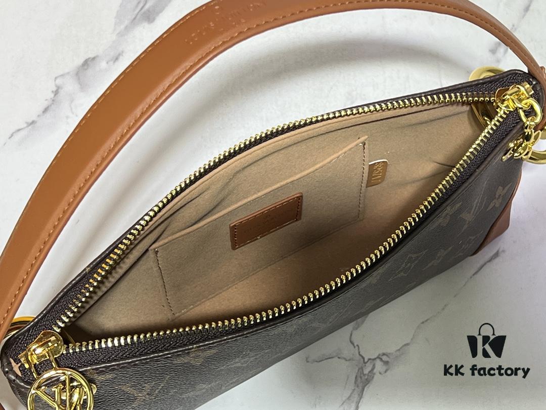 693062b6f09edb6de4c50a72 Upgraded Original M12174 This Pochette Sèvres Belongs to the LV Ski Collection, Ready to Shine in a 'Sparkling' Gunmetal Tone