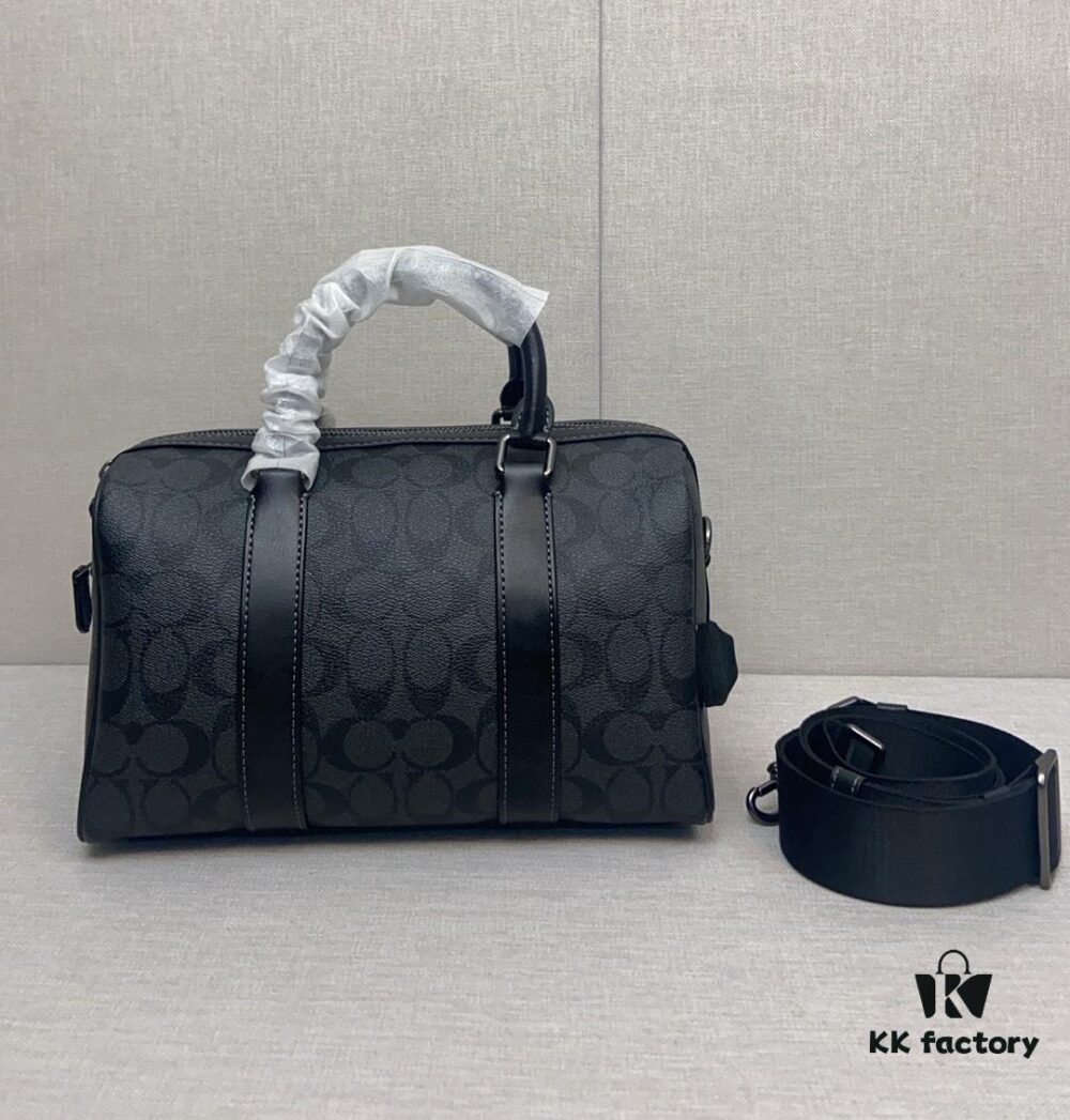 693062e1f09edb6de4c50acc New September Arrival CT840 Unisex Classic Logo Canvas Texture Gotham 24-inch Travel Bag – LV24 Alternative Pillow Bag, Couples Style Compatible, Coated Canvas with Cow Leather Trim