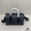 693062e2f09edb6de4c50acf New September Arrival CT840 Unisex Classic Logo Canvas Texture Gotham 24-inch Travel Bag – LV24 Alternative Pillow Bag, Couples Style Compatible, Coated Canvas with Cow Leather Trim