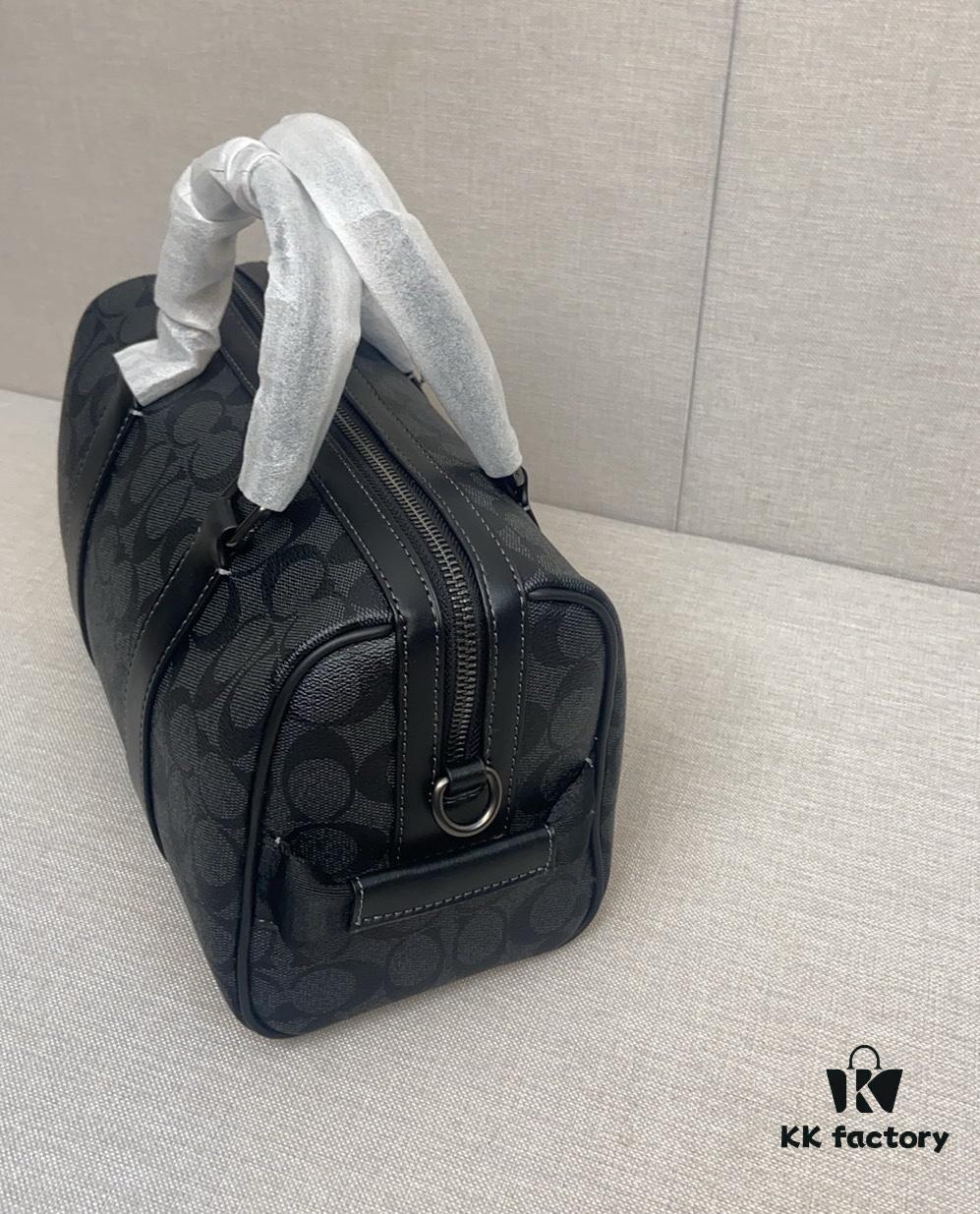 693062e3f09edb6de4c50ad1 New September Arrival CT840 Unisex Classic Logo Canvas Texture Gotham 24-inch Travel Bag – LV24 Alternative Pillow Bag, Couples Style Compatible, Coated Canvas with Cow Leather Trim