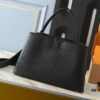 693062f2f09edb6de4c50af1 Upgraded Original M24880 M24879 M24620 M24607 Black Out Capucines Souple Large Handbag