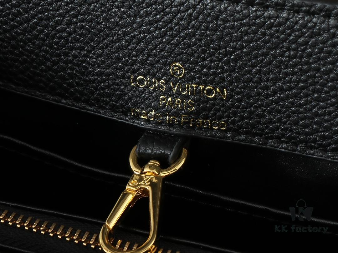 69306303f09edb6de4c50b12 Upgraded Original M24664 M24671 M24666 Capucines East West Medium Handbag from LV Crush Collection