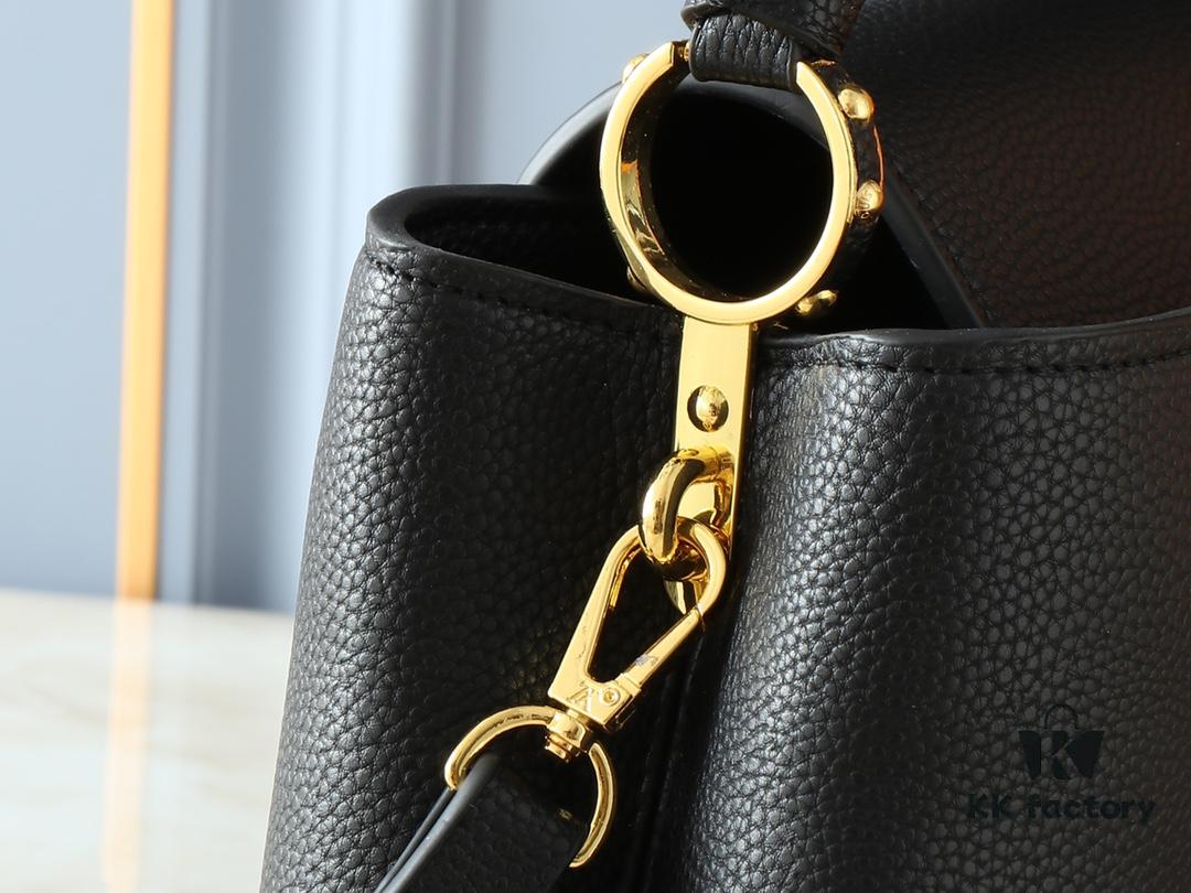 69306303f09edb6de4c50b15 Upgraded Original M24664 M24671 M24666 Capucines East West Medium Handbag from LV Crush Collection