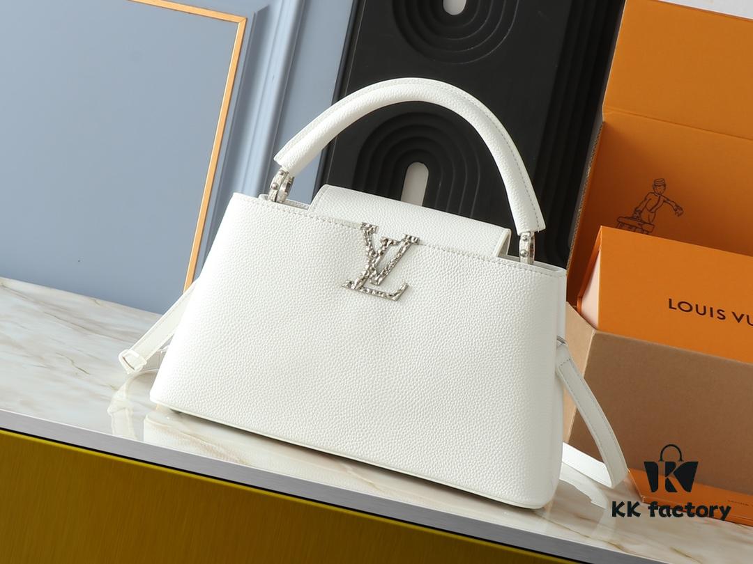 6930630df09edb6de4c50b2b Upgraded Original M24664 M24671 M24666 Capucines East West Medium Handbag from LV Crush Collection