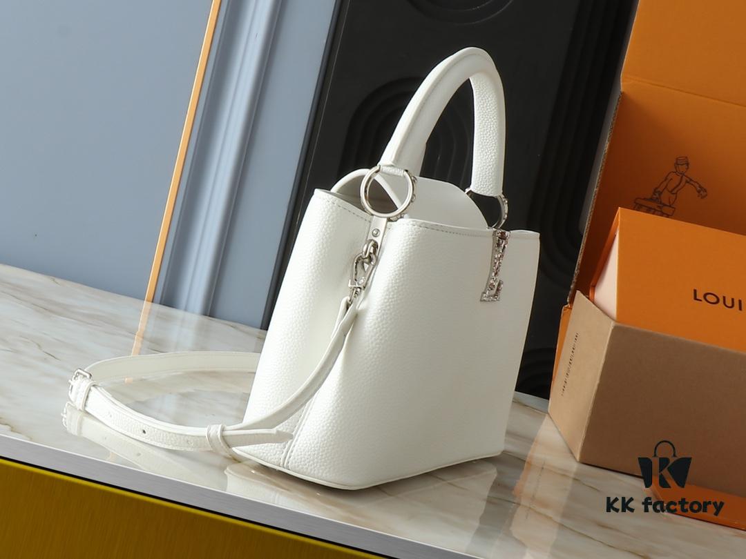 6930630ff09edb6de4c50b30 Upgraded Original M24664 M24671 M24666 Capucines East West Medium Handbag from LV Crush Collection
