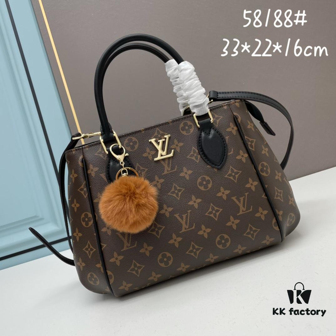 69306315f09edb6de4c50b3e New LV Monogram Leather Handheld Shoulder Crossbody Bag, Model 58188, with Long Strap, 2022 New Fashion Women's Bag, Large Capacity