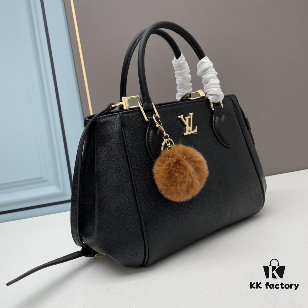 New LV Monogram Leather Handheld Shoulder Crossbody Bag Model 58188 with Long Strap, 2022 New Fashion Women's Bag, Monogram Genuine Leather Shoulder Strap, Large Capacity [Strong] Size 33-22-16cm