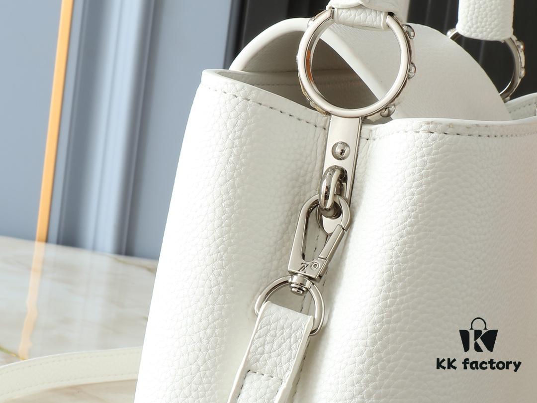 69306318f09edb6de4c50b47 Upgraded Original M24664 M24671 M24666 Capucines East West Medium Handbag from LV Crush Collection
