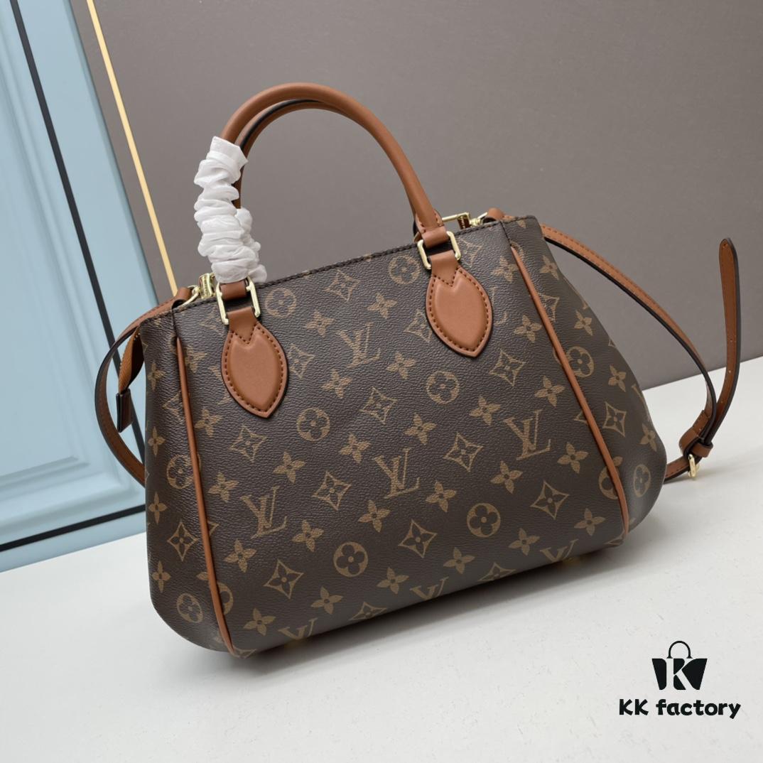 6930631df09edb6de4c50b53 New LV Monogram Leather Handheld Shoulder Crossbody Bag Model 58188, Long Strap Included, 2022 New Fashion Women's Bag with Large Capacity