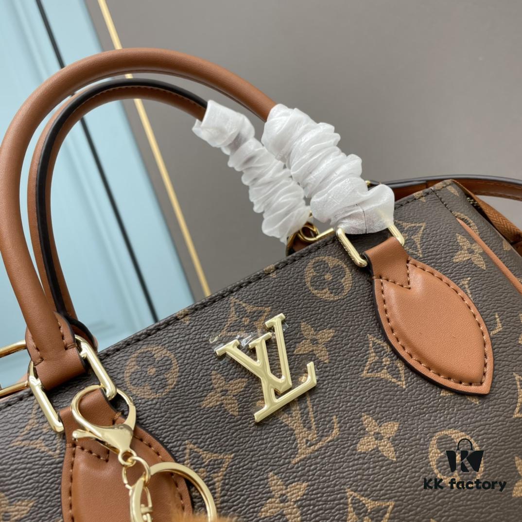 6930631df09edb6de4c50b55 New LV Monogram Leather Handheld Shoulder Crossbody Bag Model 58188, Long Strap Included, 2022 New Fashion Women's Bag with Large Capacity