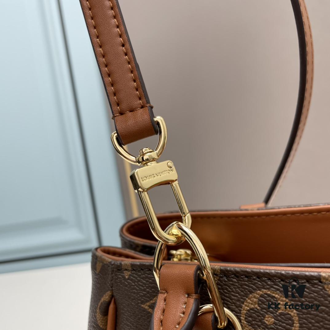 6930631ef09edb6de4c50b56 New LV Monogram Leather Handheld Shoulder Crossbody Bag Model 58188, Long Strap Included, 2022 New Fashion Women's Bag with Large Capacity