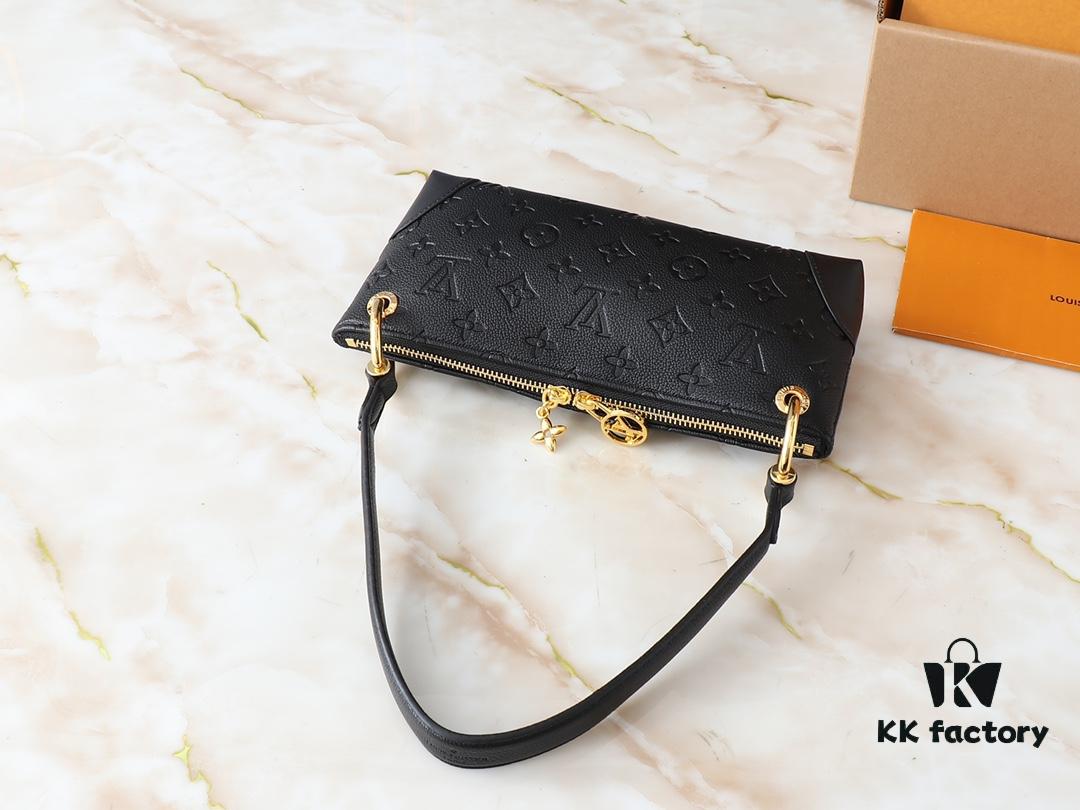 6930632bf09edb6de4c50b7c Upgraded Original M12174 Pochette Sèvres from LV Ski Collection in Shiny Gunmetal Tone