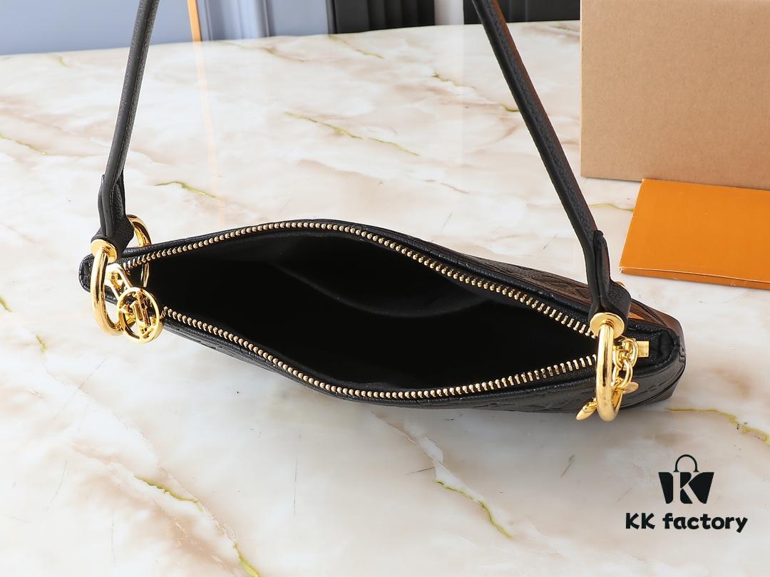 6930632df09edb6de4c50b82 Upgraded Original M12174 Pochette Sèvres from LV Ski Collection in Shiny Gunmetal Tone