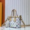 693063fa6e68136f4d9a43d7 M46705 NEVERFULL BB Bag in White with Tricolor Design, Collaborated with Takashi Murakami