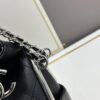 6930641e6e68136f4d9a4416 New Small Size Chanel Black Silver Exterior Stitching Hobo Bag ②size