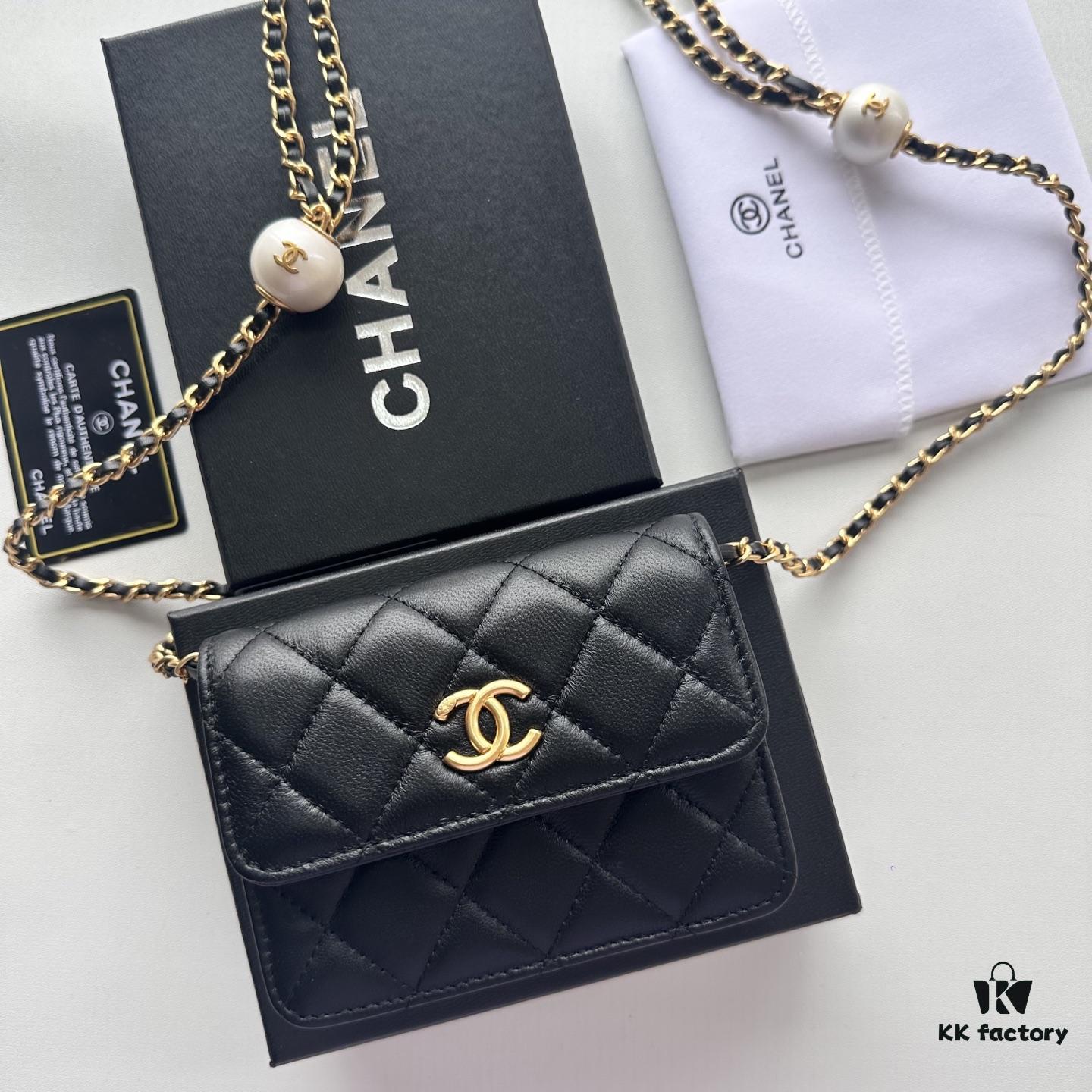 693064356e68136f4d9a443a Chanel Boutique Style ❤❤ Caviar Leather with Pearl and Chain Hardware, Full Leather Interior and Exterior, High-Quality Craftsmanship, Gold-Tone Clasp, Can Be Worn as Shoulder Bag, Crossbody or Waist Bag