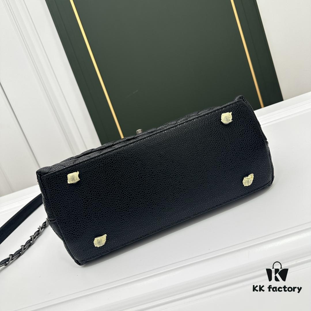 6930643e6e68136f4d9a4442 Calfskin Leather Handbag with Lizard Texture, Exclusive Chanel-Style Hardware, Dual Carry Tote & Shoulder Bag