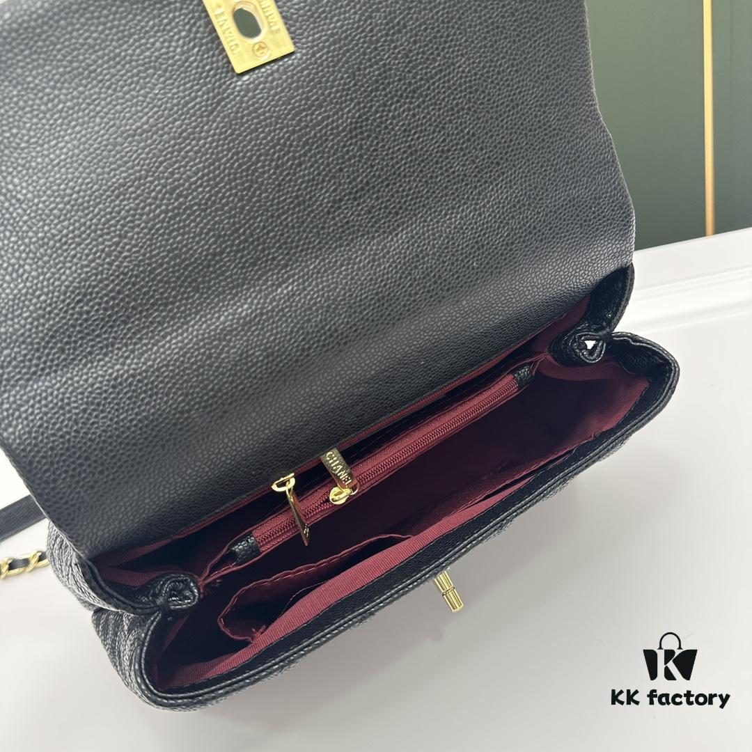 6930643f6e68136f4d9a4444 Calfskin Leather Handbag with Lizard Texture, Exclusive Hardware Design, Chanel Style, Dual Carry Tote & Shoulder Bag