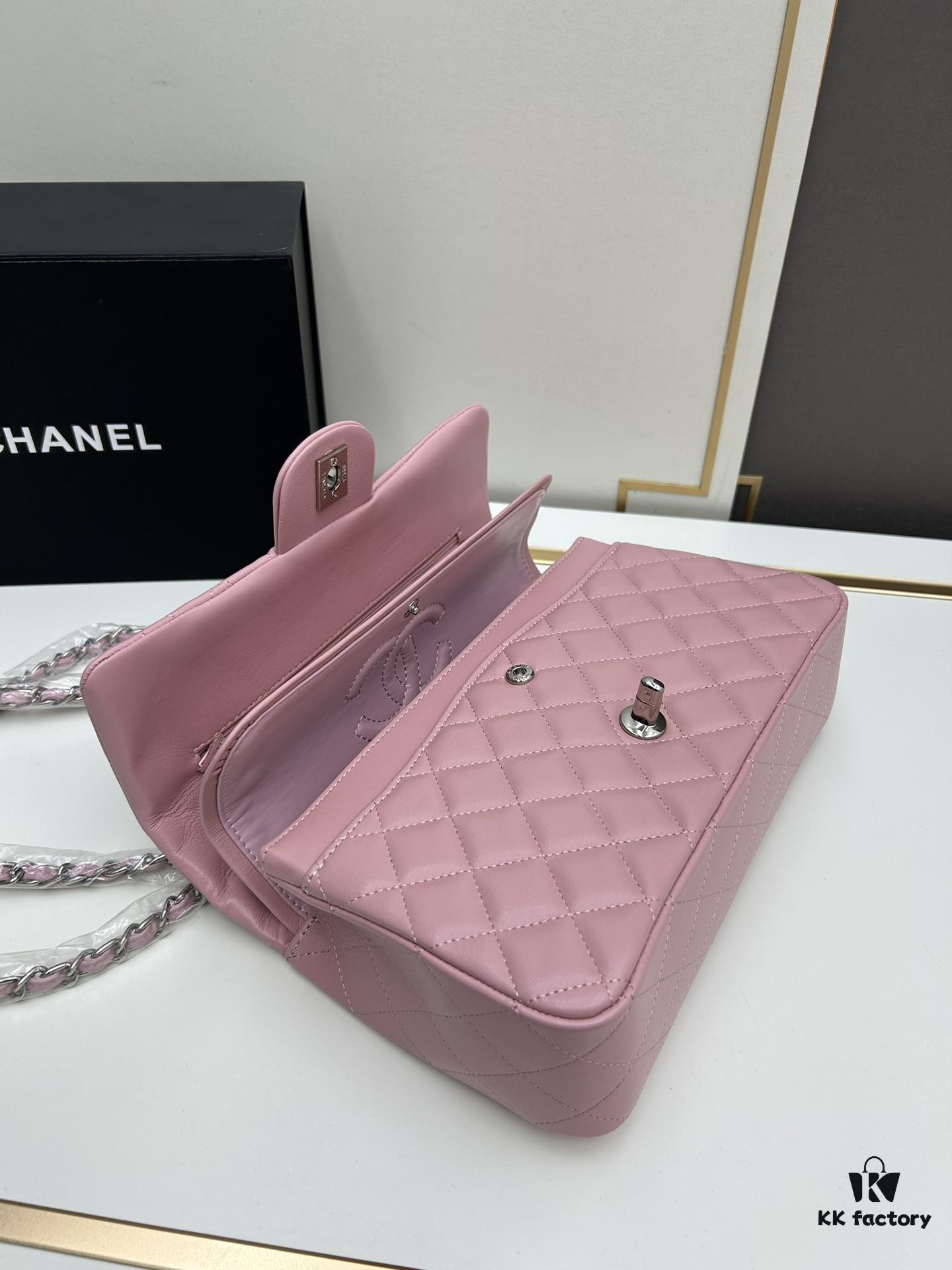 6930645f6e68136f4d9a446b Chanel Classic CF1112 Lambskin Electroplated Hardware with Glazed Finish, Premium Cowhide Gold Tone Trim – Authentic Custom Import Level