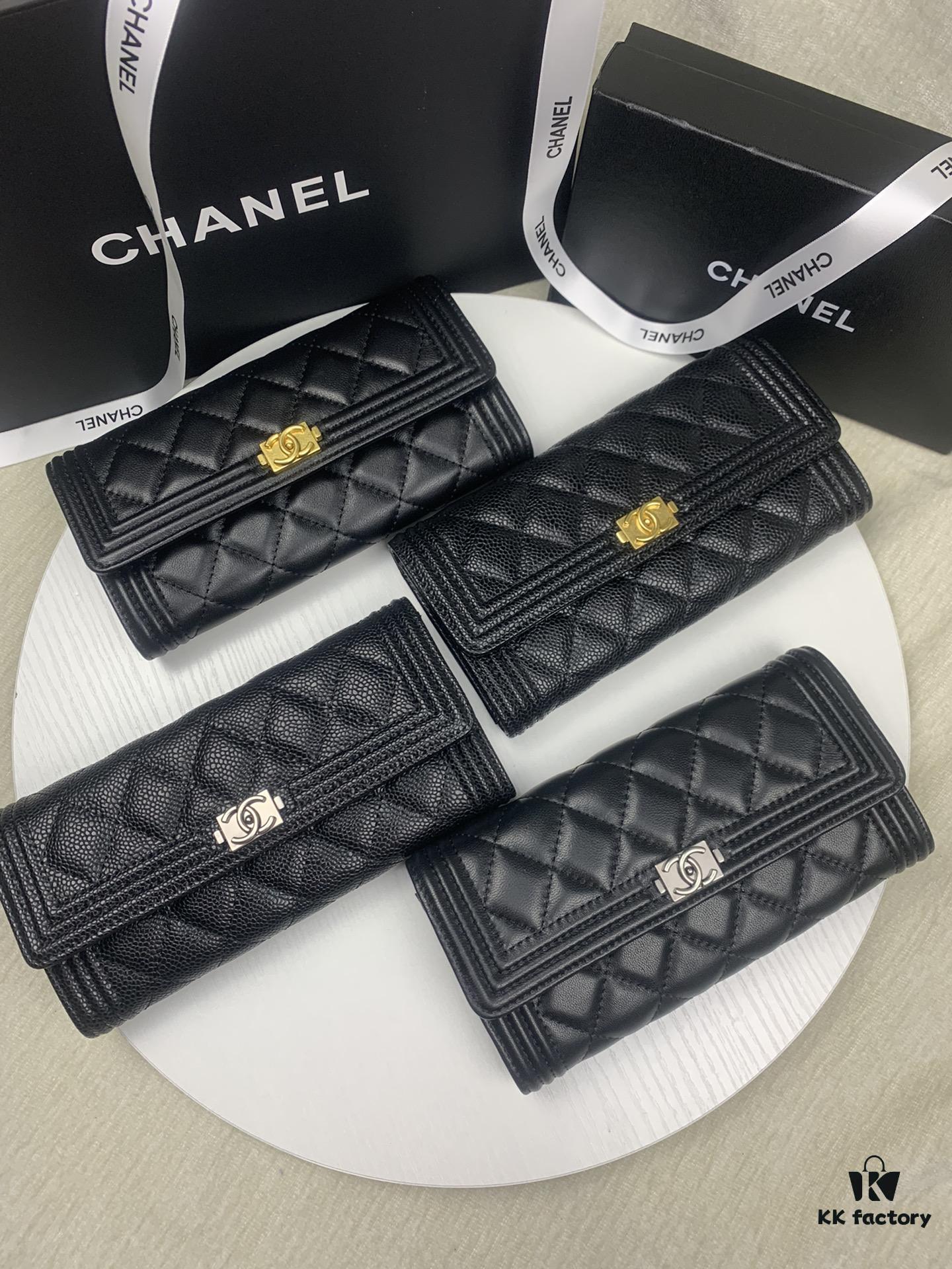 6930646d6e68136f4d9a4477 CHANEL Le Boy Long Wallet, Model A80286, Lambskin with Gold-Tone Hardware, Authentic Quality