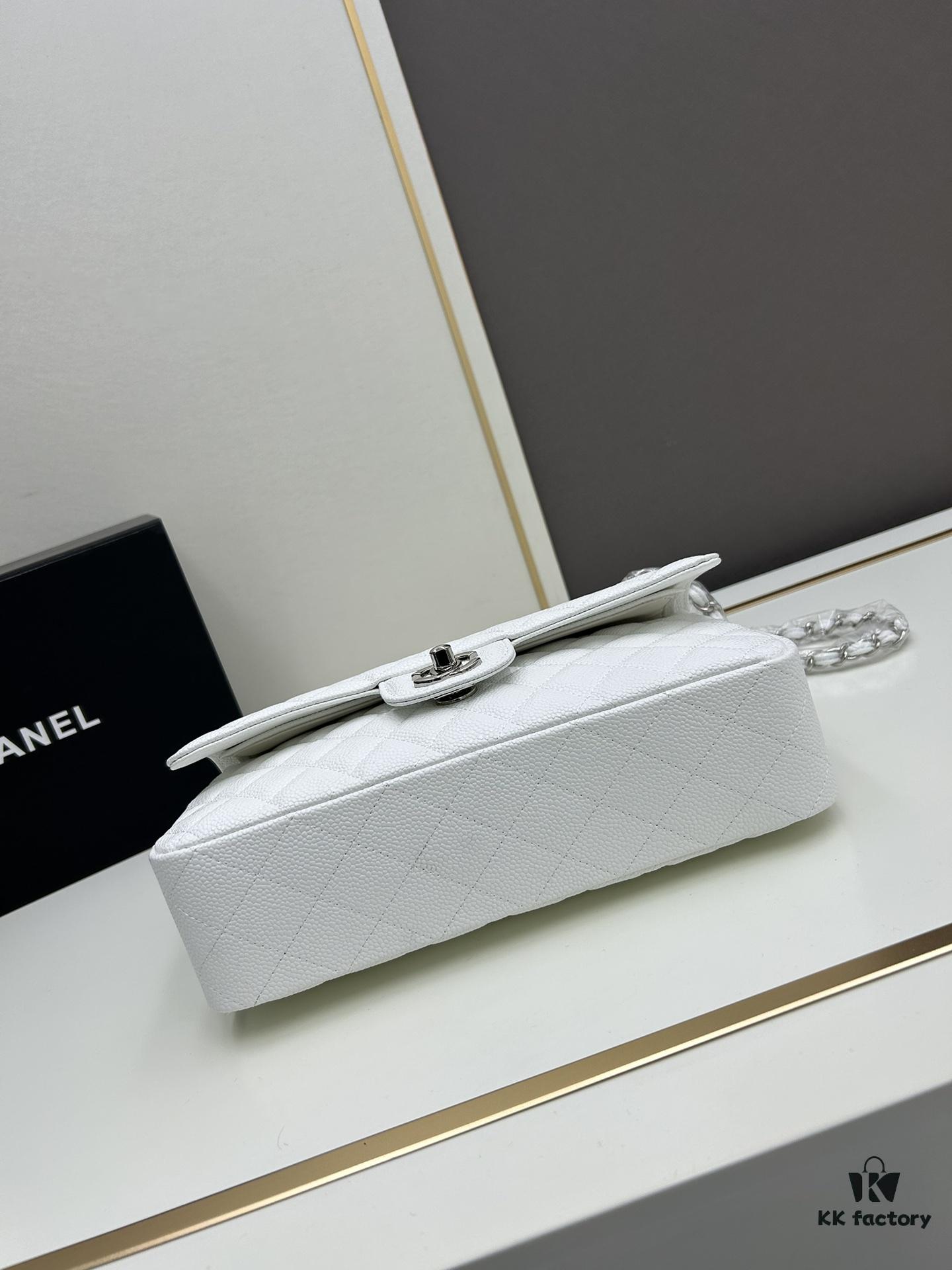 693064736e68136f4d9a4480 Chanel Classic CF1112 Calfskin Grain Texture Handbag with Electroplated Hardware