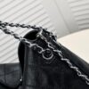 Vintage Chanel Black and Silver Shoulder Tote