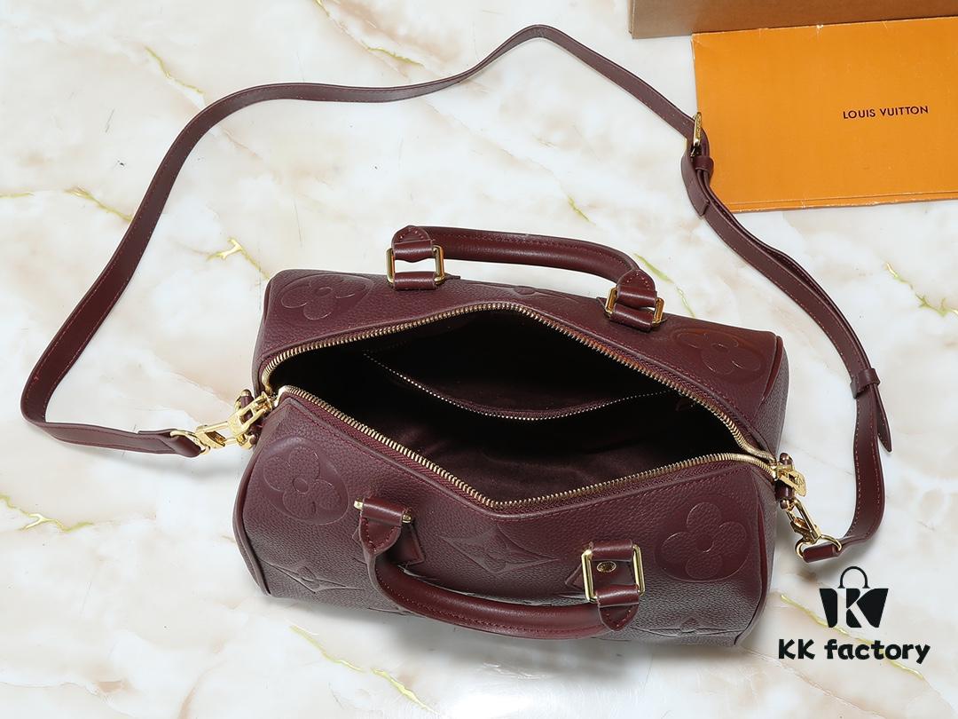 693064a56e68136f4d9a44bd Upgraded Original M46736 M59273 M58947 M21464 M59609 Speedy Bandoulière 25 Handbag Reimagined in the 2021 Fall Wild at Heart Capsule Collection, Featuring Oversized LV Embossing on Monogram Empreinte Leather, with Detachable Strap for Crossbody Wear