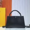 693064bc6e68136f4d9a44e1 M24880 M24607 Black Out Collection Capucines Souple Large Handbag