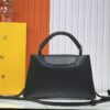 693064be6e68136f4d9a44e6 M24880 M24607 Black Out Collection Capucines Souple Large Handbag