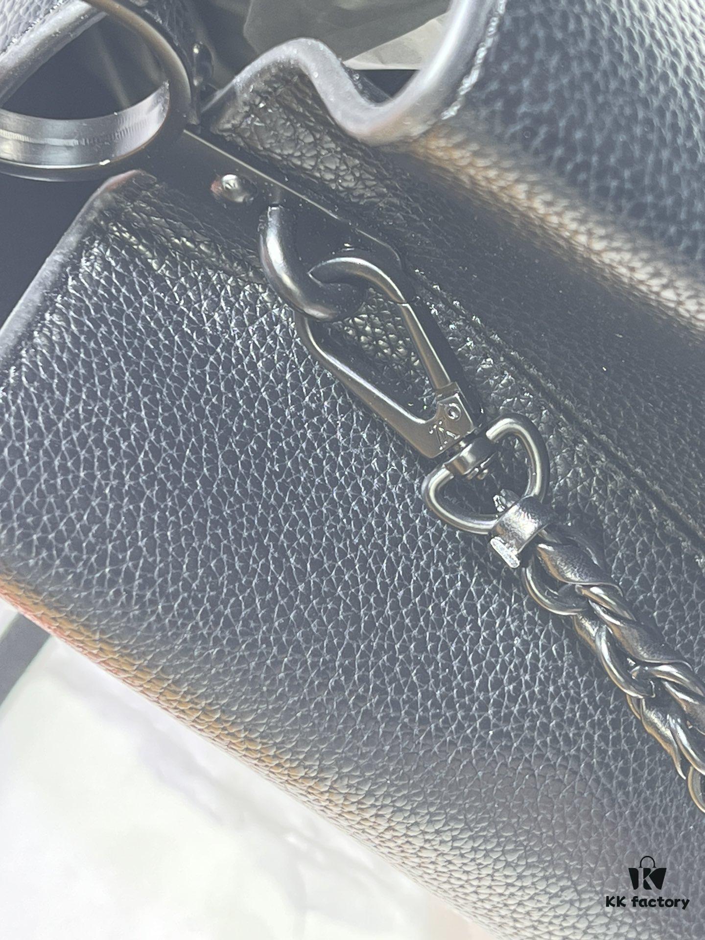 693064c06e68136f4d9a44e8 M24880 M24607 Black Out Collection Capucines Souple Large Handbag