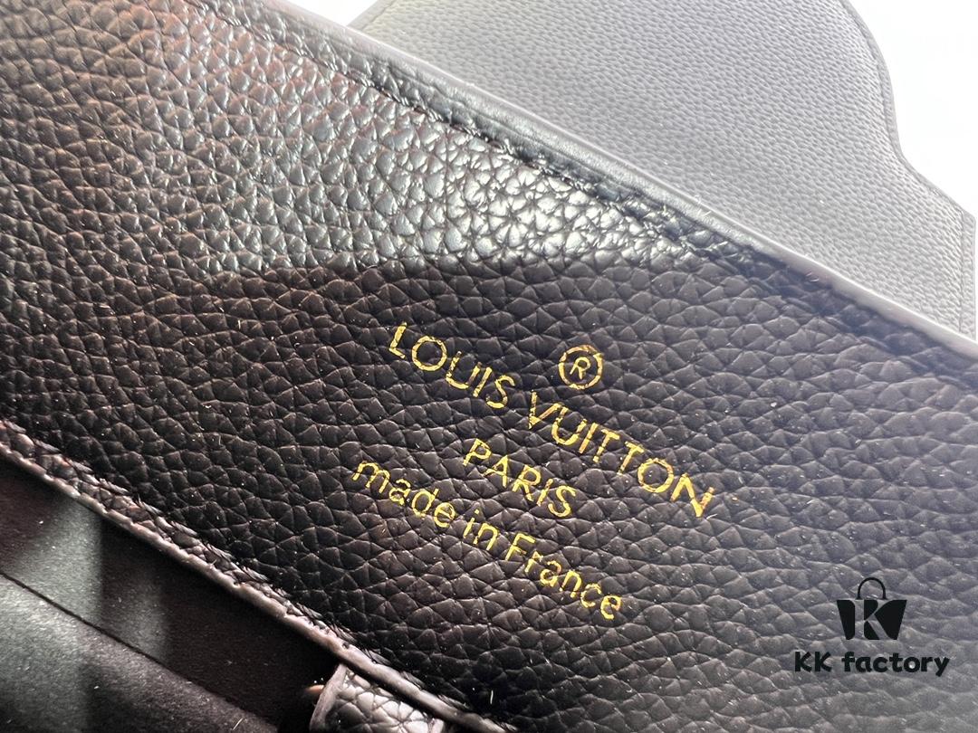 693064c26e68136f4d9a44ef M24880 M24607 Black Out Collection Capucines Souple Large Handbag