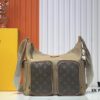 693064c66e68136f4d9a44f7 Upgraded Original M12697 Full Leather Khaki Monogram Bag, Floral Material, Classic Canvas with Wide Adjustable Strap