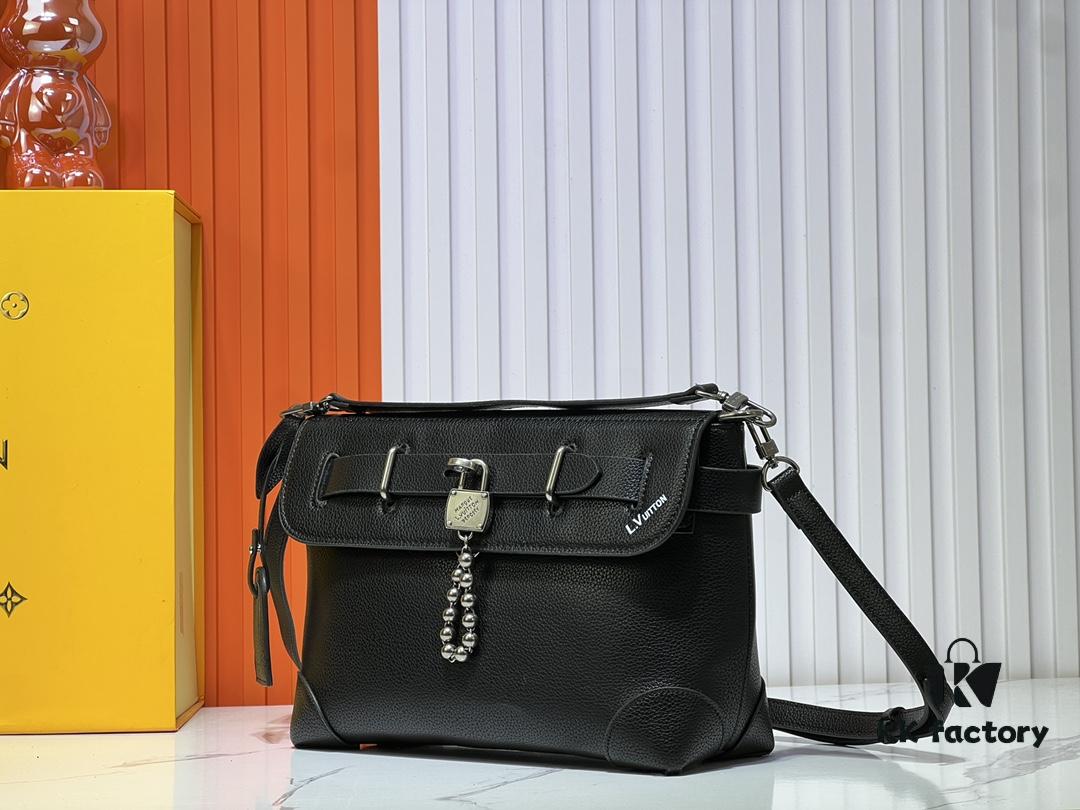 693064cb6e68136f4d9a4500 Upgraded M11607 Full Leather Black M11533 Monogram Gradient Steamer Crossbody Bag